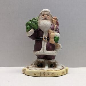Santa Through the Years 1920 Contemporary Porcelain Figurine With Box RSVP 1990